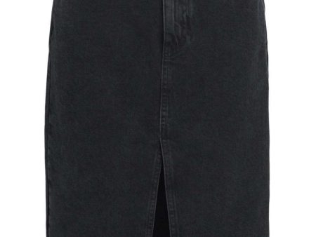 Object - Objharlow Midi Denim Skirt - 4464887 Black For Sale