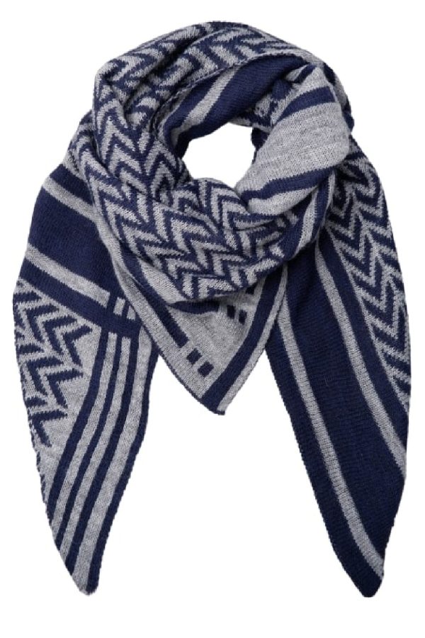 Black Colour - Bcbex Triangle Scarf - Navy Discount