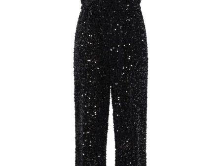 Pieces - Pckam Ss Jumpsuit - 4617682 Black Black Sequins For Discount