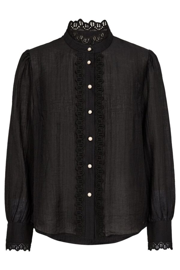 Co´couture - Angiecc Anglaise Shirt 35600 - 96 Black Hot on Sale