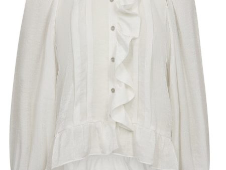 Co´couture - Melinacc Frill Shirt 35607 - 4000 White Online Hot Sale