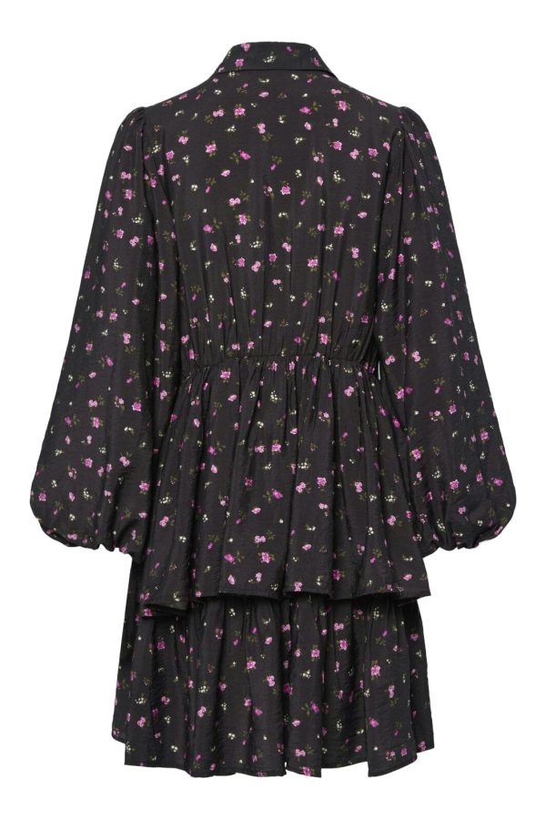 Y.A.S - Yasisa Ls Shirt Dress - 4773116 Black Pink Petita Print Discount