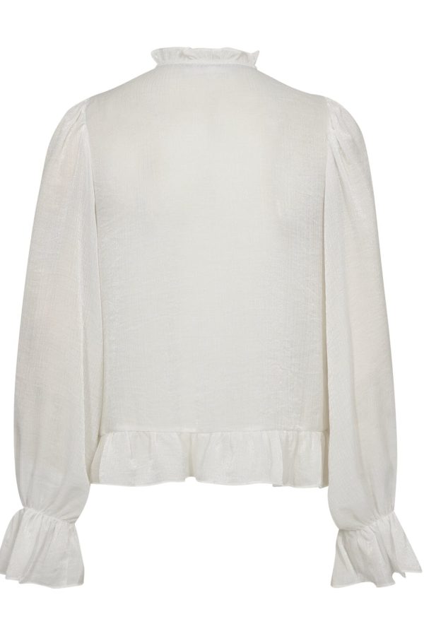 Co´couture - Melinacc Frill Shirt 35607 - 4000 White Online Hot Sale