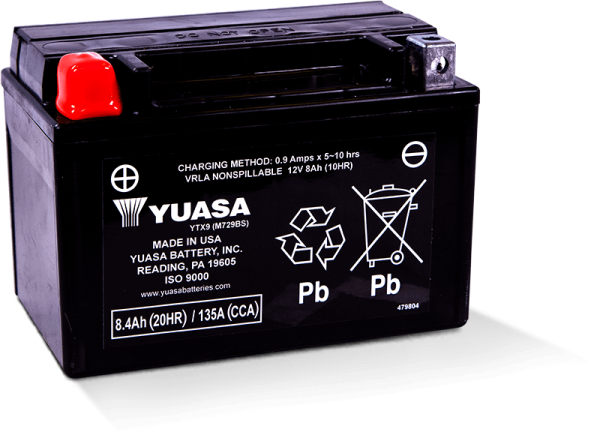 Yuasa YTX9 Maintenance Free AGM 12 Volt Battery on Sale