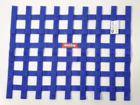 RaceQuip Blue 18in H x 24W SFI Ribbon Window Net Online Hot Sale